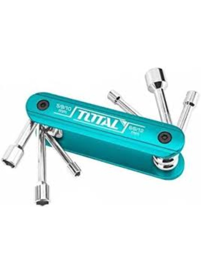 TOTAL 6-Piece Folding Socket Wrench Set - Image 1