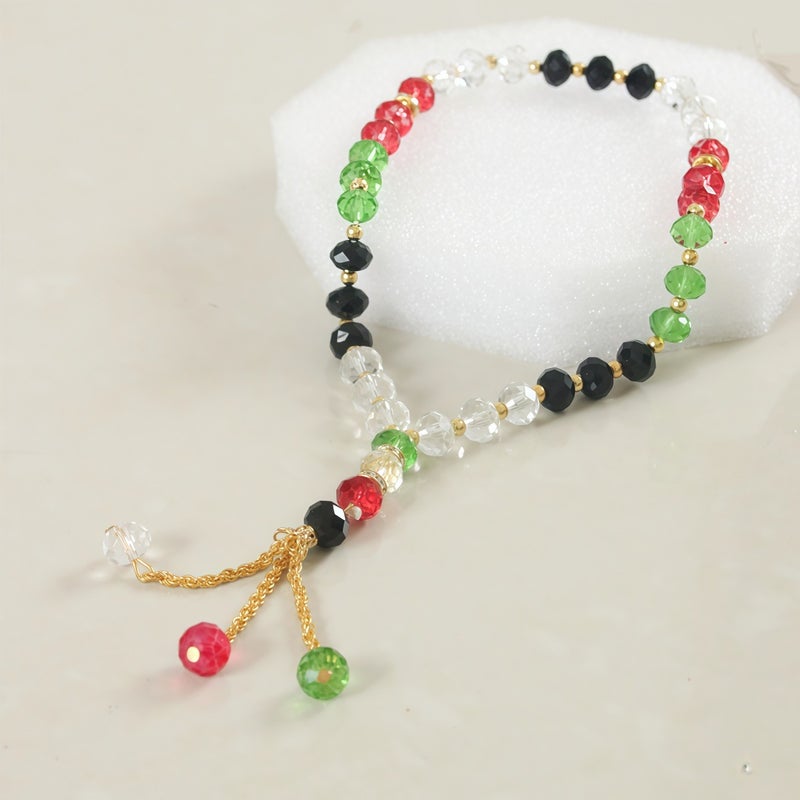 New 33-Bead 8mm Black Glass Handmade Bracelet - Daily Use, Counting Tool, Wholesale & Dropshipping
