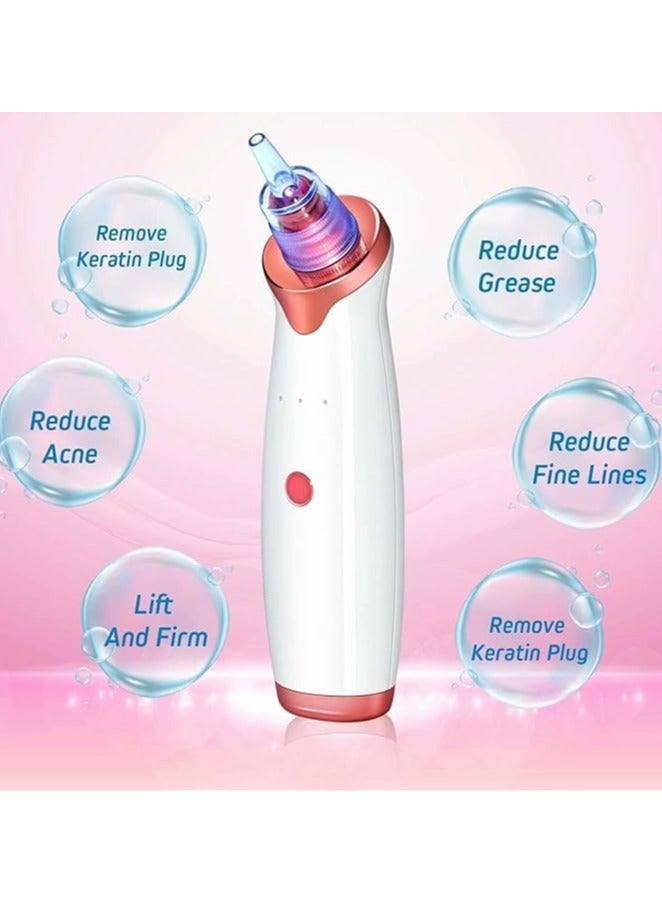ORiTi 5-In-1 Blackhead And Acne Remover Vacuum Cleaning Instrument White/Rose Gold/Clear 10centimeter - Image 3