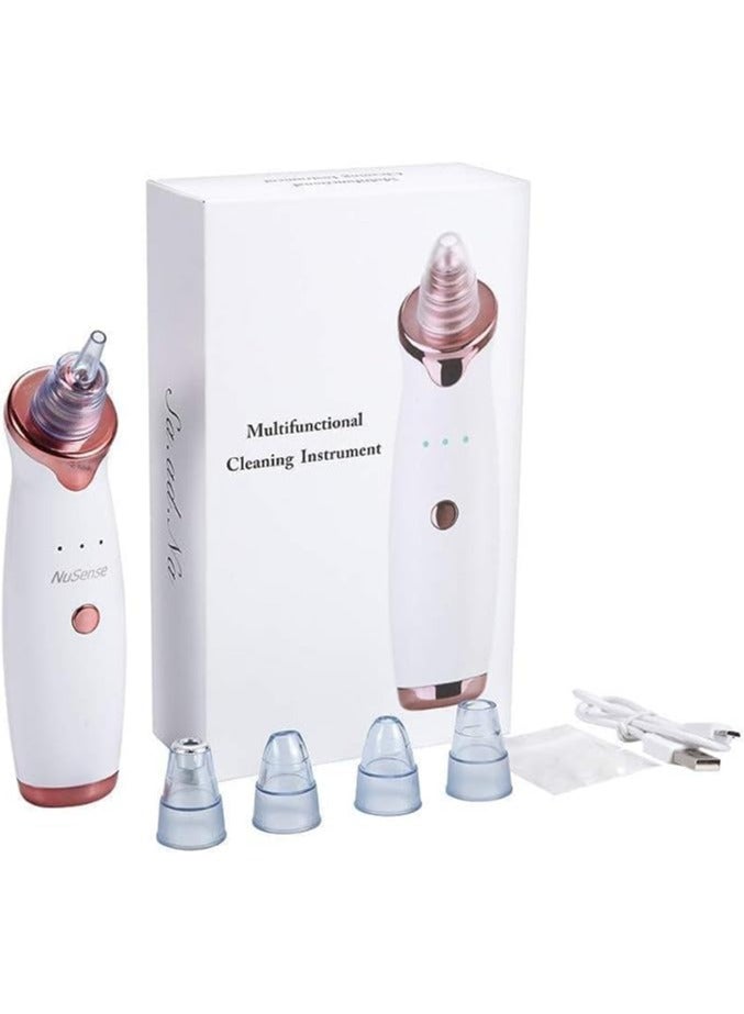 ORiTi 5-In-1 Blackhead And Acne Remover Vacuum Cleaning Instrument White/Rose Gold/Clear 10centimeter - Image 2