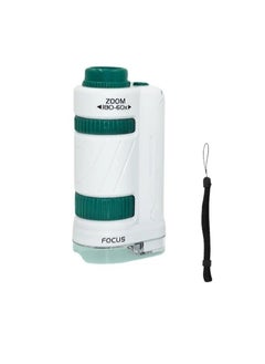 AROAQ Kids Microscope. Handheld Portable Pocket Microscope, Educational Biological Mini Microscope With Led Light, Durable Easy To Carry Science Stem Toy For Students, Children, (Green)  - Image 1