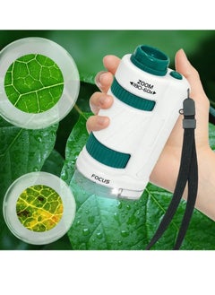 AROAQ Kids Microscope. Handheld Portable Pocket Microscope, Educational Biological Mini Microscope With Led Light, Durable Easy To Carry Science Stem Toy For Students, Children, (Green)  - Image 3