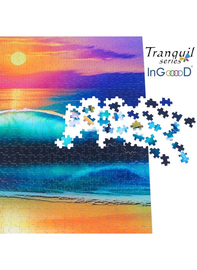 Ingooood Ingooood- Jigsaw Puzzles 1000 Pieces for Adult- Tranquil Series- Island Sunset_IG-0550 Entertainment Wooden Puzzles Toys  - Image 5