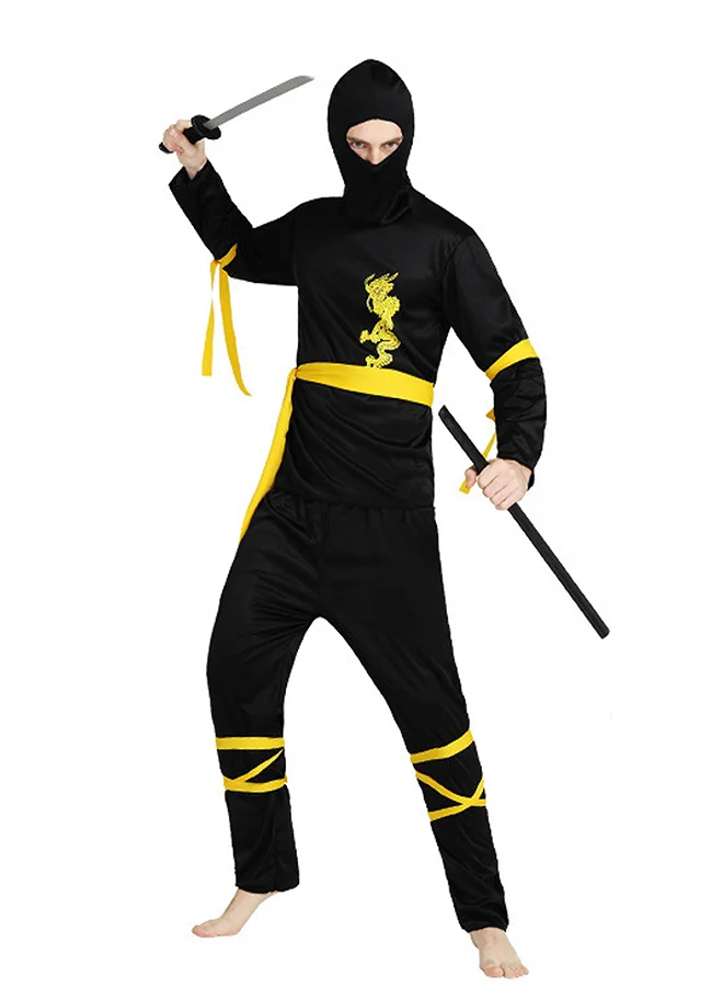 ليتل سربرايز بوكس صندوق المفاجأة الصغير، زي تنكري تنين أصفر نينجا للبالغين للهالوين