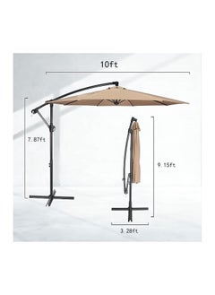 Cool Baby 10ft Offset Patio Umbrella Umbrella UV Resistant Fade Resistant  - Image 4