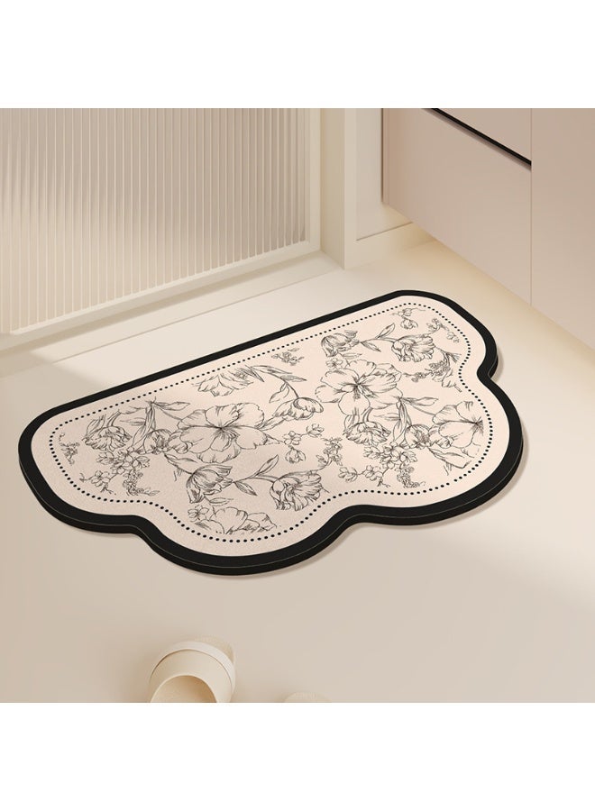 AuliceVerse Diatomite Bathroom Mat – Super Absorbent & Anti-Slip, Tech Fabric Surface + Natural Rubber Base, Fast-Drying & Easy Clean - Image 3