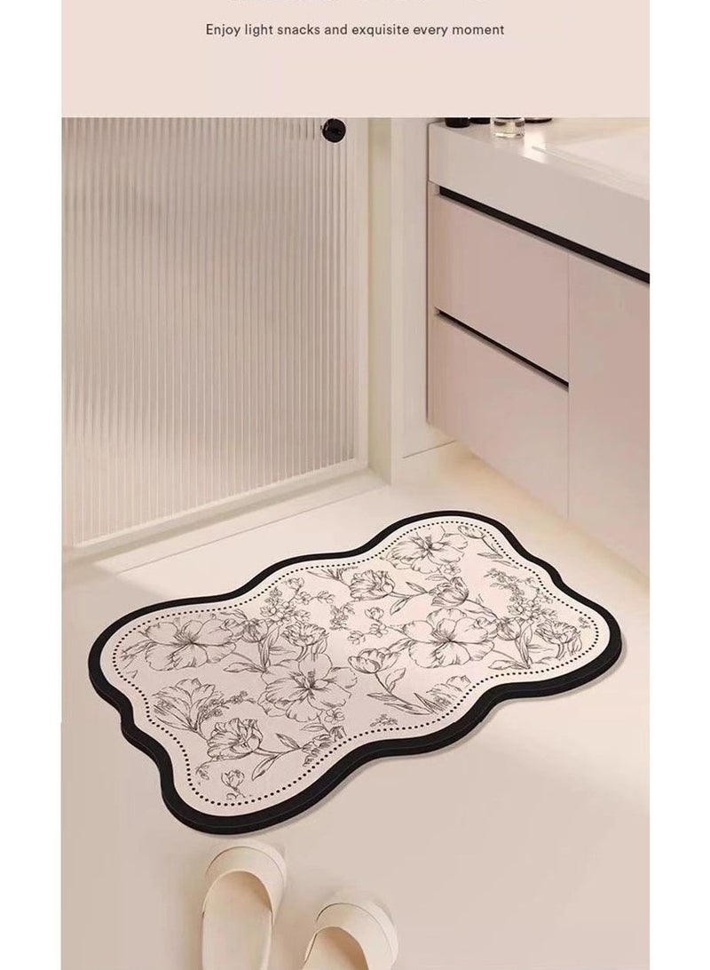 AuliceVerse Diatomite Bathroom Mat – Super Absorbent & Anti-Slip, Tech Fabric Surface + Natural Rubber Base, Fast-Drying & Easy Clean - Image 5