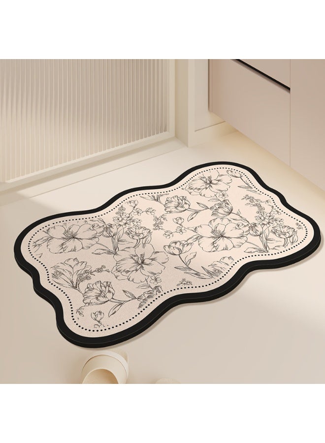 AuliceVerse Diatomite Bathroom Mat – Super Absorbent & Anti-Slip, Tech Fabric Surface + Natural Rubber Base, Fast-Drying & Easy Clean - Image 4