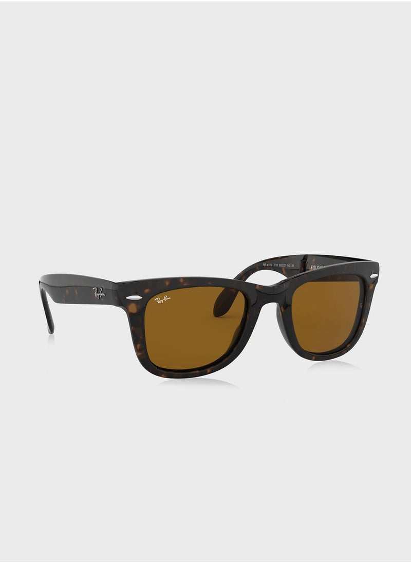 Ray-Ban - 0RB4105 Wayfarer Folding Sunglasses - Image 1