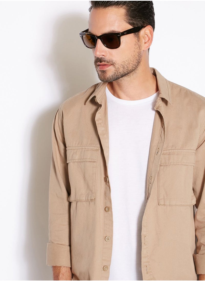 Ray-Ban - 0RB4105 Wayfarer Folding Sunglasses - Image 1