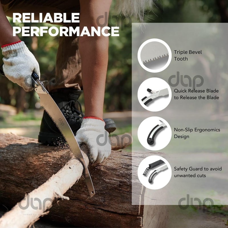 DAP - DOWNHILL AGRO PRODUCTS Dap Heavy Duty Hand powered Pruning Saw-Garden Pruning Saw|Tree Pruner And Cutter With Ergonomic Grip.Hand Tools For Remove Unwanted Branches - Image 2