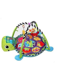 REXA Turtle Play Activity Mat for Sensory Exploration and Motor Skills Development for Kids 0-3 Years, Comes with 4 Toys and 30 Ocean Balls  - Image 2