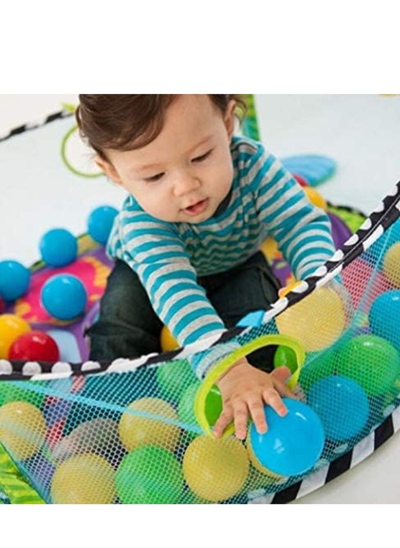 REXA - Turtle Play Activity Mat for Sensory Exploration and Motor Skills Development for Kids 0-3 Years, Comes with 4 Toys and 30 Ocean Balls - Image 1