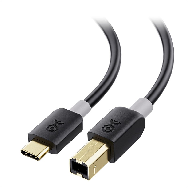 Cable Matters USB B to USB C Cable - 3.3ft, USBC to USBB Cable, MIDI to USBC Cord, Compatible with Printer, Scanner, MIDI Controller/Keyboard/DAC/Yamaha Casio Digital Piano for iPad, Black - Image 1