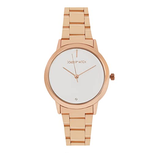 Joker & Witch Midnight White Dial 18mm Rose Gold Stainless Steel Watch for Women - Image 1