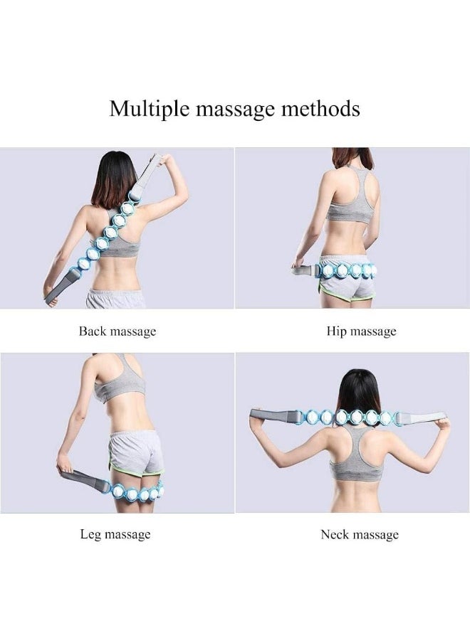 Generic Body Massage Roller Rope - Portable Handheld Upper Lower Back Shoulder Neck Foot Trigger Point Node Rolling Balls Self Massager Equipment Tool  - Image 3