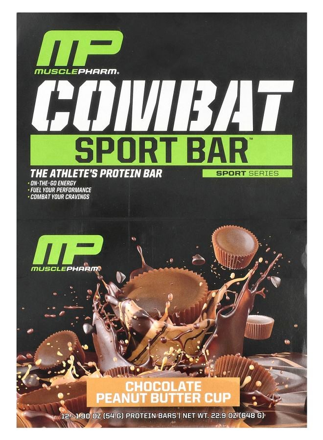 MusclePharm Combat Sport Bar™ Chocolate Peanut Butter Cup 12 Bars 1.9 oz (54 g) Each