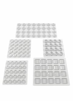 Y&D 118 Pieces Self-Adhesive Cabinet Door Bumpers, Clear Rubber Feet Adhesive Bumpers Noise Reduction Pad  - Image 1