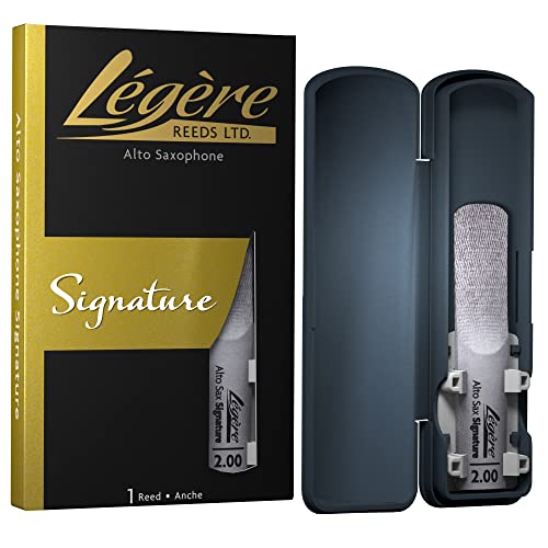 Legere Légère Reeds - Alto Saxophone Reed, Signature, Strength 2.00 (ASG2.00) - Premium Synthetic Woodwind Reed - Image 1