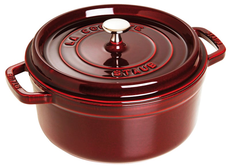STAUB طاجن ست أندرو بريس STAUB 405093570 دائري 24 سم باللون الأحمر الجريناديني
