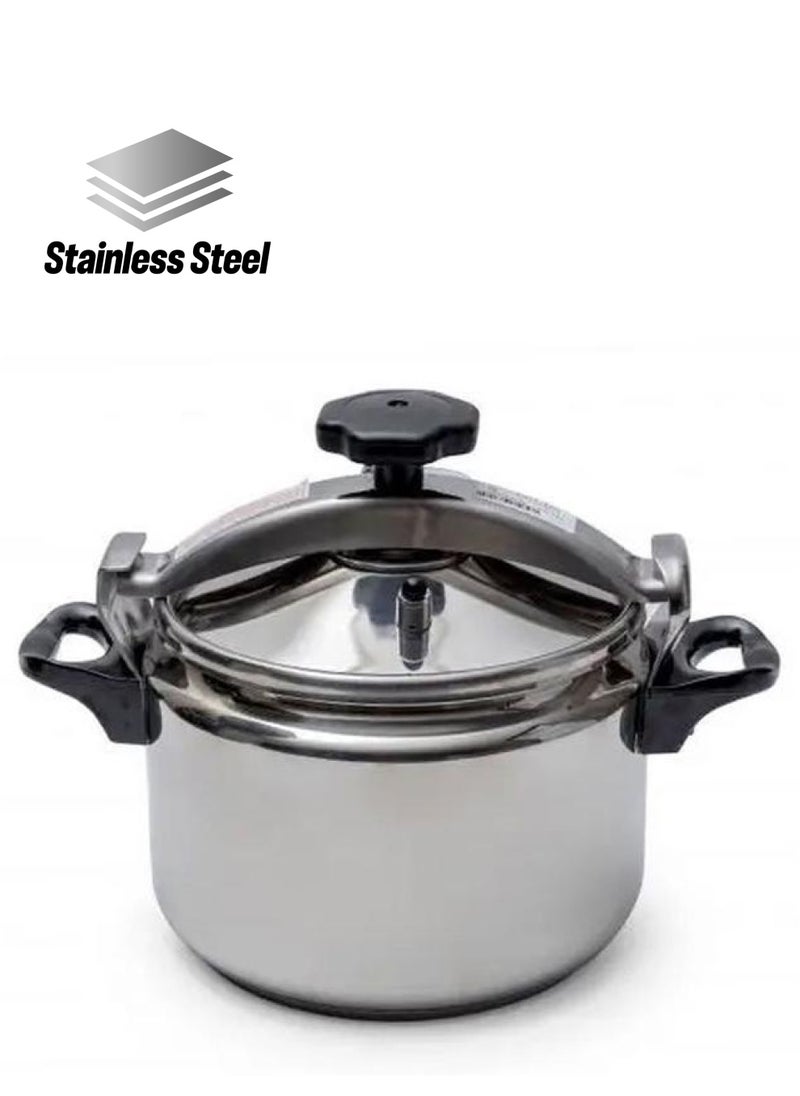 Volcano Steel Pressure Cooker 11 Liter Silver 