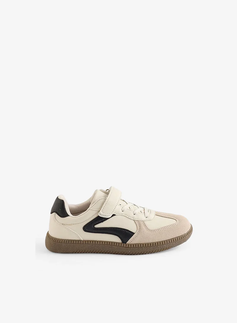 Redtag Boys Beige Retro Low Top Sneakers
