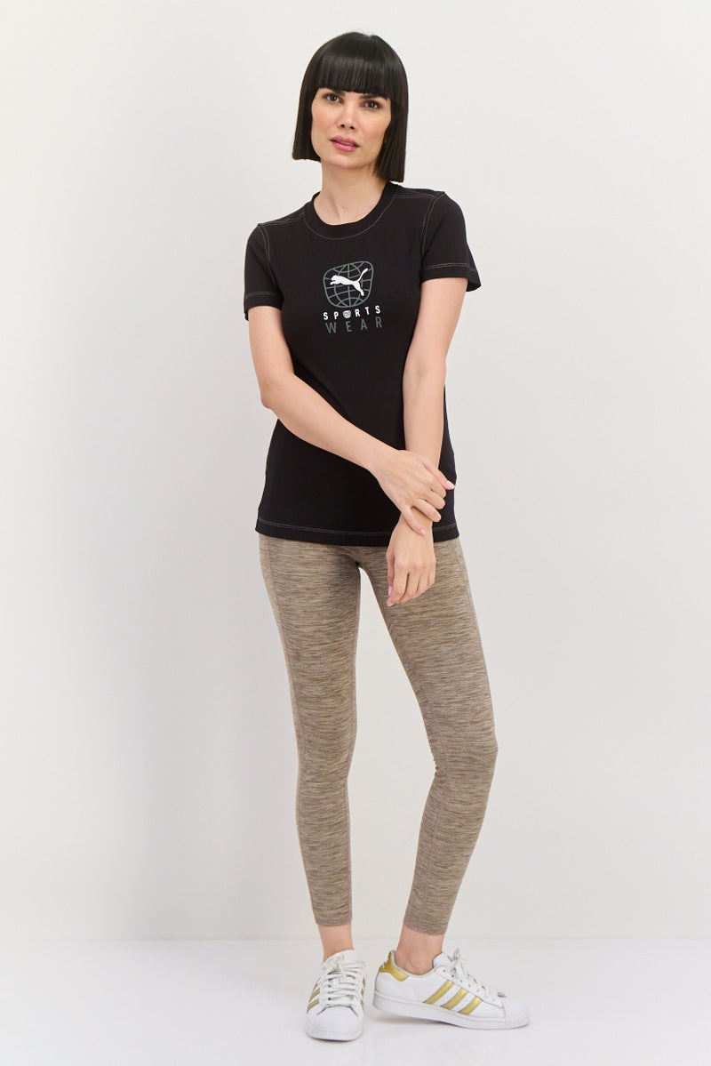 PUMA Women Sportswear Fit Short Sleeve Training Top , Black  - Image 4