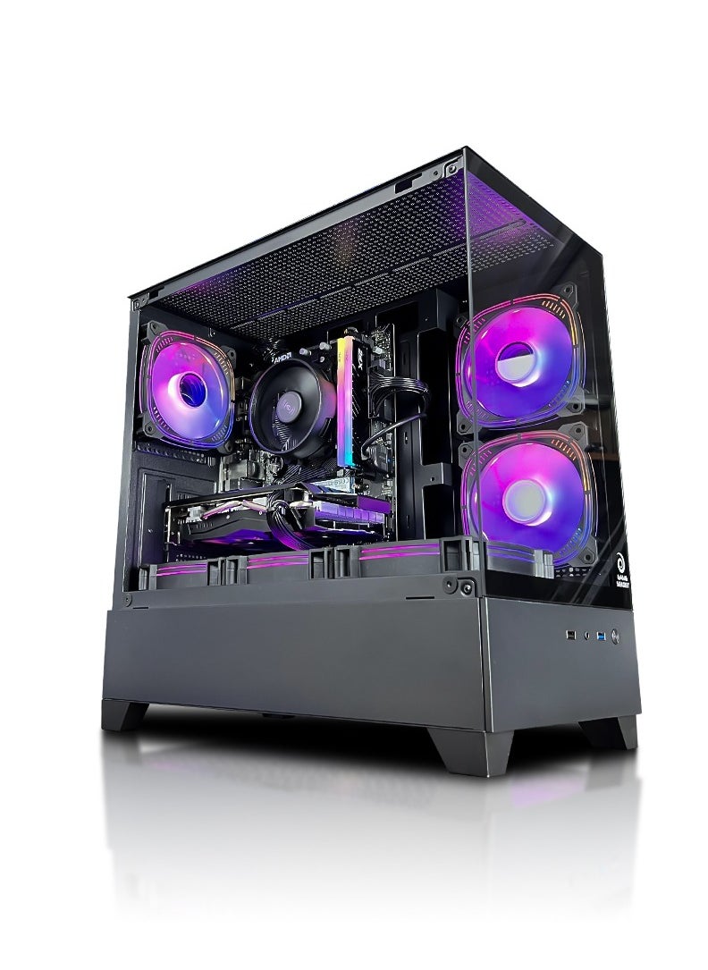 Game Sekret Smartpack Gaming PC Bundle - Intel Core i5-13400F Processor | RTX 4060 8GB GPU | 16GB DDR4 RAM | 1TB M.2 NVMe SSD | WiFi/Bluetooth/Win11 Pro | 24" FHD Monitor | Keyboard, Mouse & Headphone Set | Game Sekret Desktop Computer Tower Bundle  - Image 2