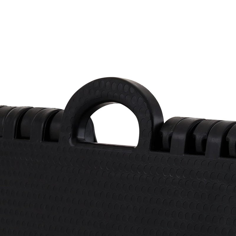 Primelife 12 Folding Step Stool for Adults and Kids NonSlip Folding Stools with Portable Handle Compact Plastic Foldable Step Stool for BathroomBedroom Kitchen BlackWhite - Image 2