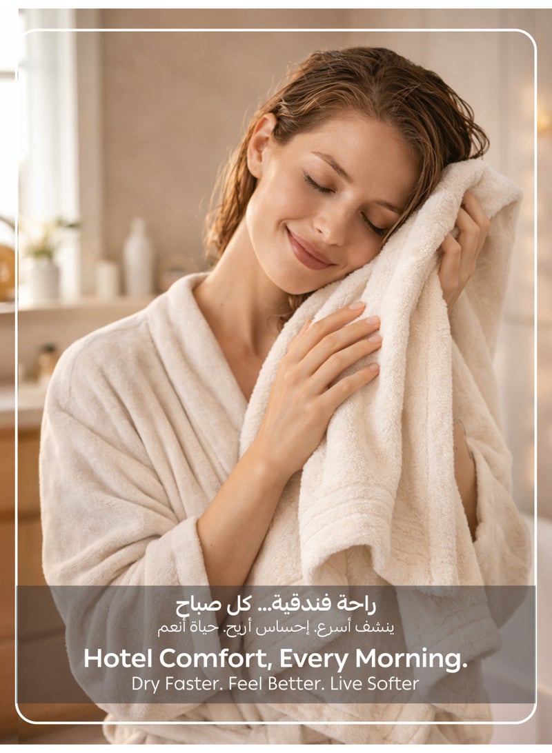 دوناتيلا منشفة حمام (عبوة 1، 70 × 140 سم) - مايكروفايبر 330 جي إس إم - ناعمة للغاية، عالية الامتصاص، سريعة الجفاف، مناشف حمام سميكة - نعومة بجودة فندقية للحمام والسبا - Image 3