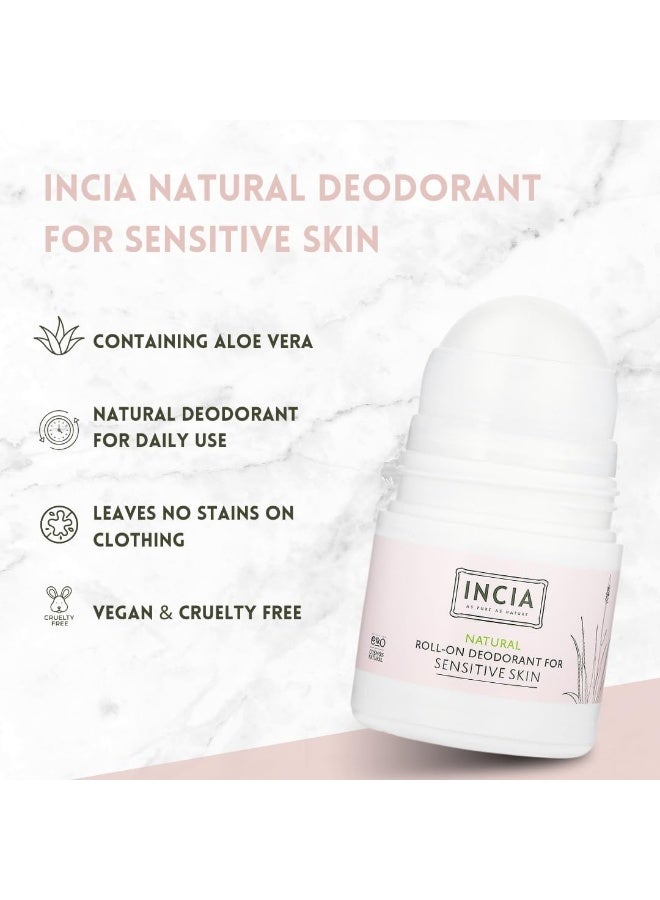 INCIA Natural Deodorant Bundle – Aluminum-Free Roll-Ons for  Women | Vegan, Paraben-Free, No Stains, Long-Lasting Freshness (2 x 50ml) - Image 5