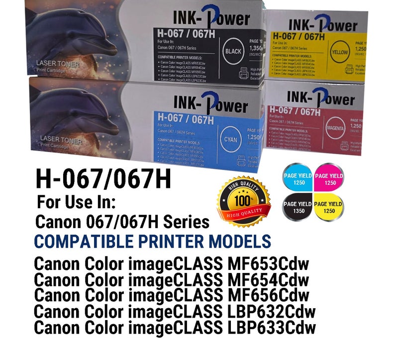 INKPOWER CRG-067 crg067 067 Compatible Toner Cartridge for CANON MF654Cdw MF656Cdw MF651Cw MF655Cdw MF657Cdw LBP631Cw LBP633Cdw (With chip) - Image 1
