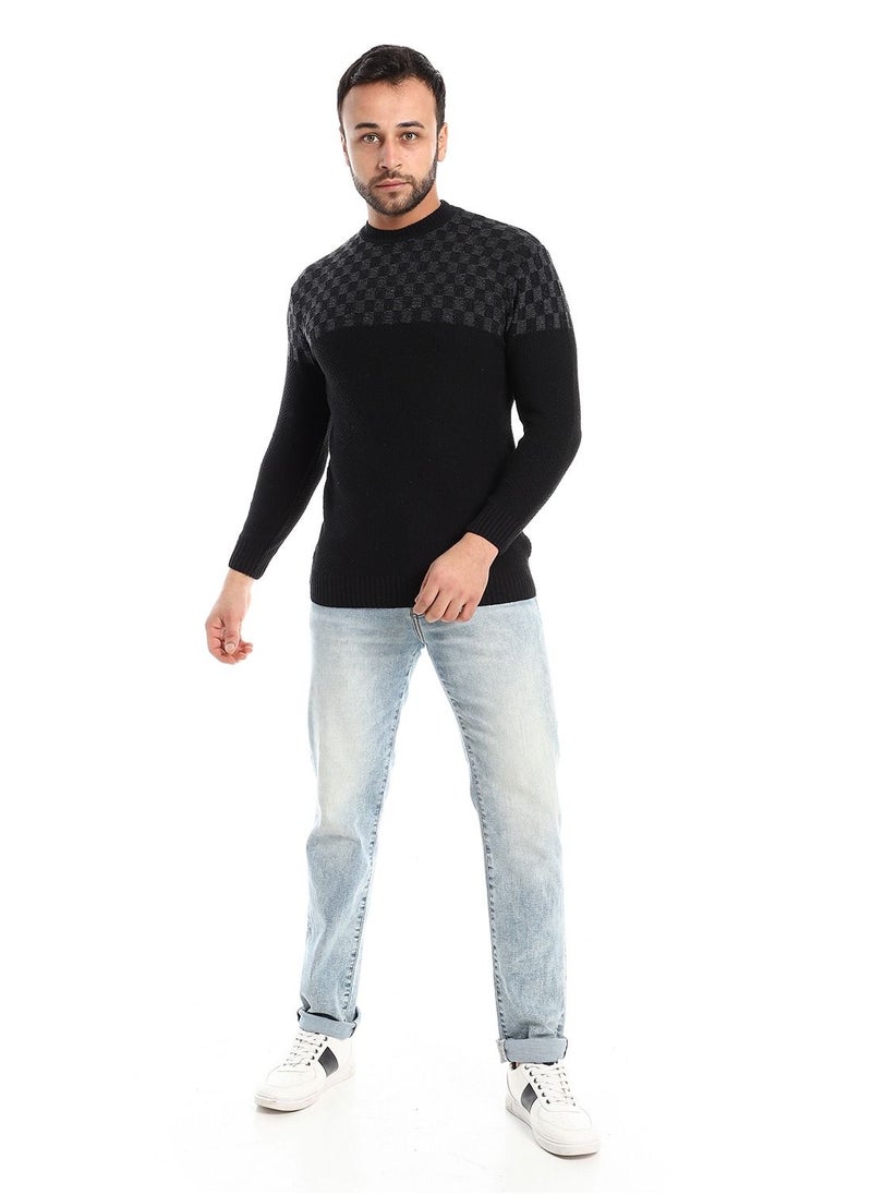 Caesar - Wool Mens Pullover With Multi Design - Image 1