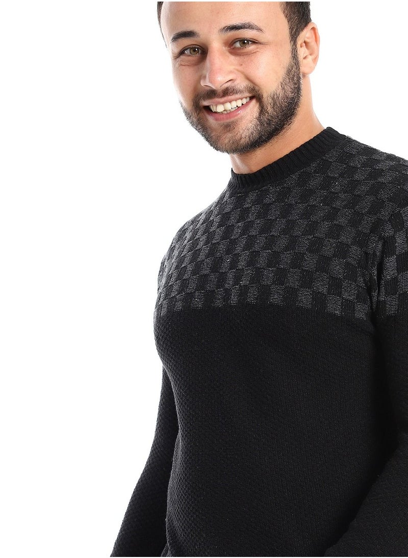 Caesar - Wool Mens Pullover With Multi Design - Image 1