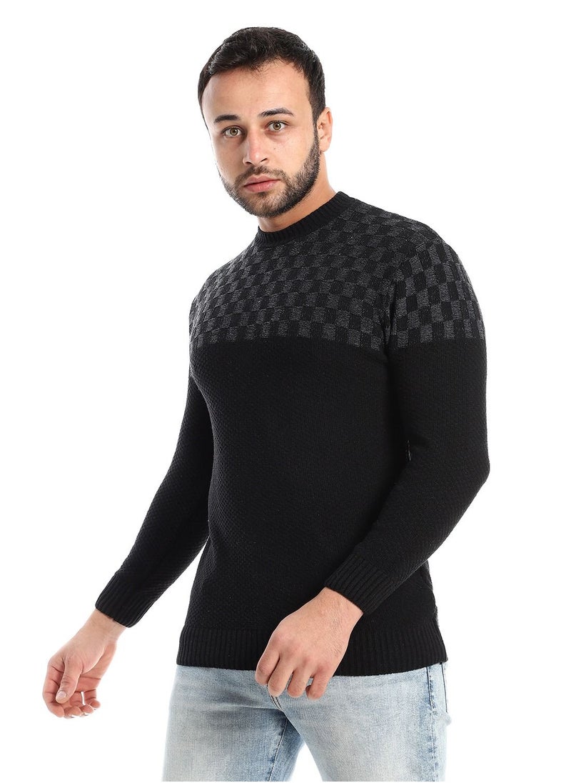Caesar - Wool Mens Pullover With Multi Design - Image 1