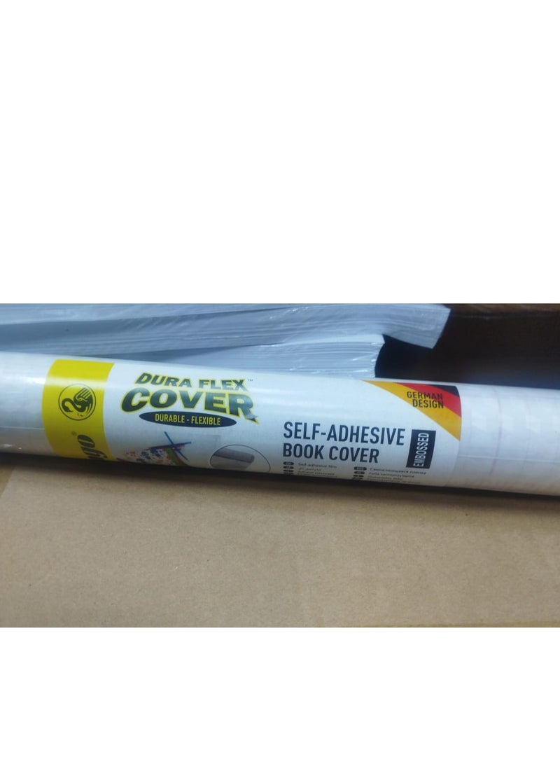 Flamingo غلاف كتاب شفاف لاصق ذاتي من FLAMINGO، لفافة فيلم بلاستيكية 3 متر × 45 سم، شفاف، مثالي للكتب والكتب المدرسية والكتب النصية والمستندات ودفاتر التمارين - Image 1