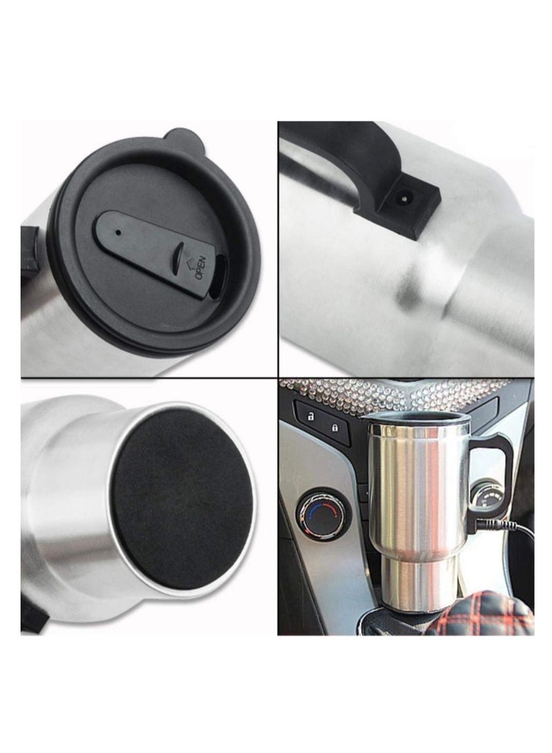 ELTRAZONE Steel Travel Outdoor Electric Mug 12 V Car Charging Electric Kettle Travel Coffee Mug Cup Heated Thermos 450 Ml - Image 4