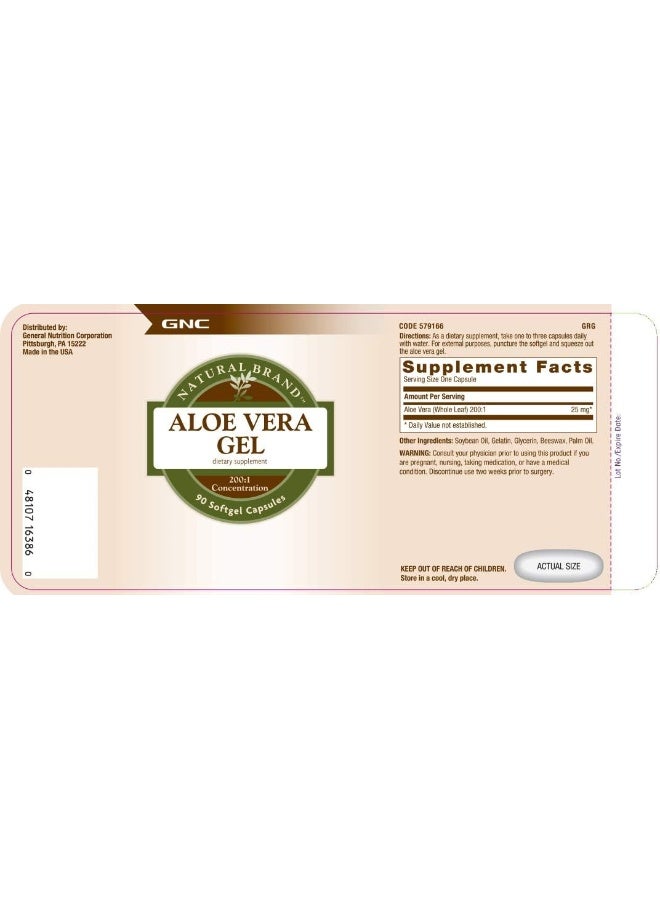GNC Natural Brand Aloe Vera Gel - Image 2