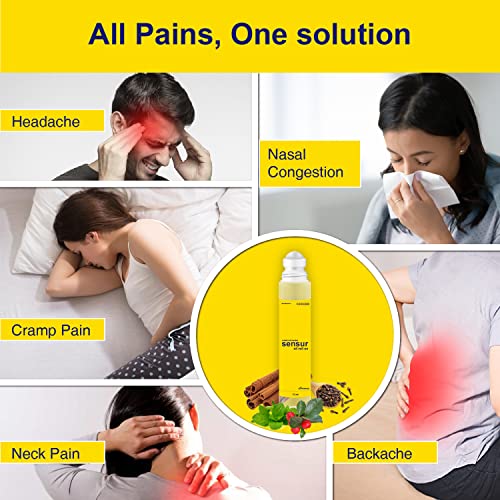 Sensur Natural and Ayurvedic Pain Relief Oil Roll On, 10ml (Pack of 3) | Fast Relief All Pains, One solution - Image 5
