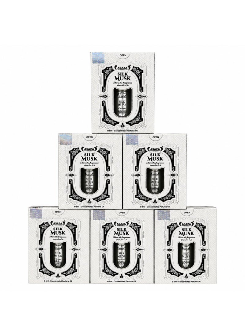 ASAZA PERFUMES SILK MUSK PACK OF 6 - Image 1
