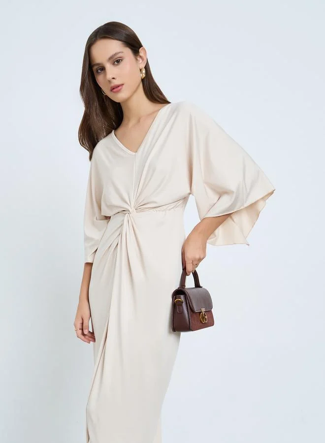 تايك تو فستان ميدي بيج بتفاصيل كسرات