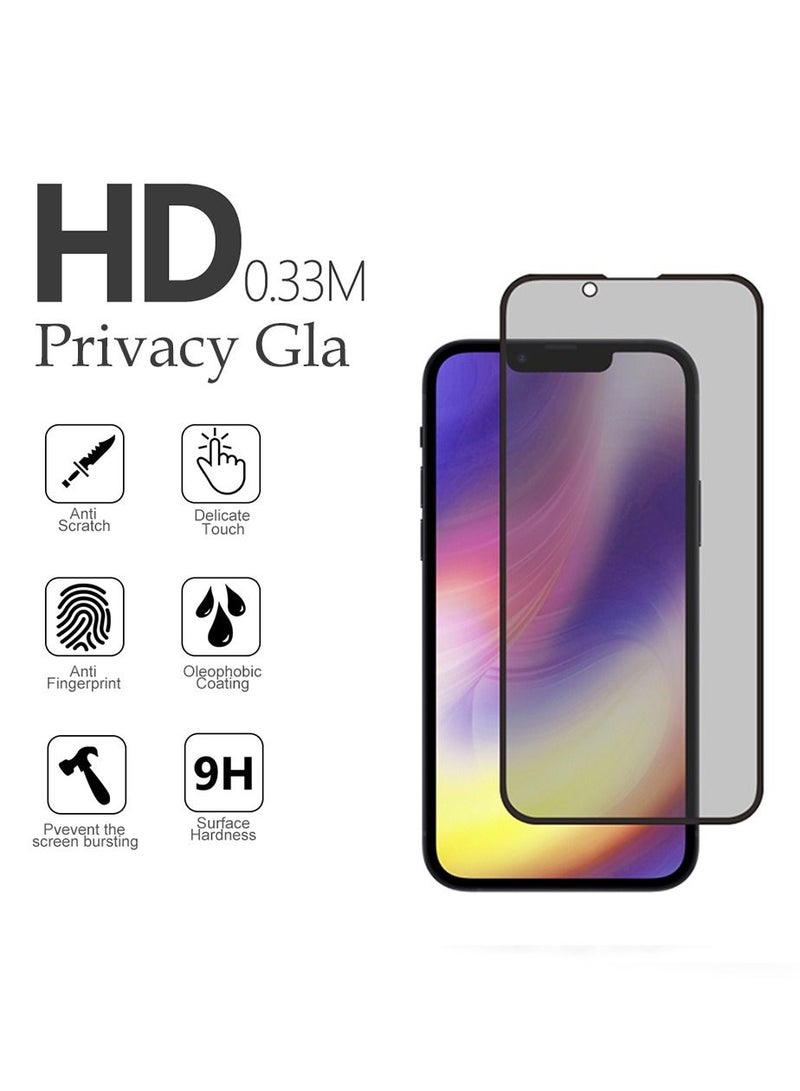 BORTONY Privacy Anti-Spy Tempered Glass Screen Protector For iPhone 13/13 Pro 6.1 Inch Black - Image 3