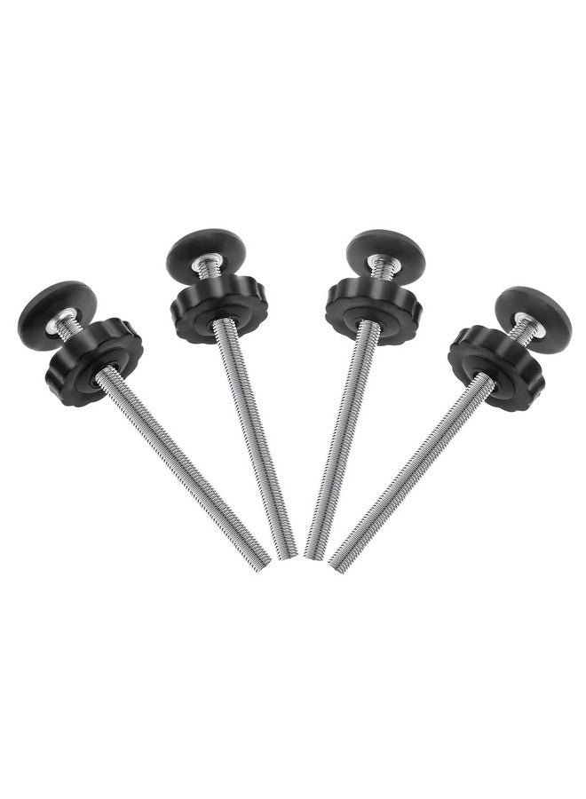 PAFOWO 4Pcs Universal Baby Gate Threaded Spindle Rod, M8 (8Mm) Replacement Bolt Part For Baby & Pet Pressure Mounted Safety Gates, Extra Long Baby Tension Gate Extender (Black)  - Image 1