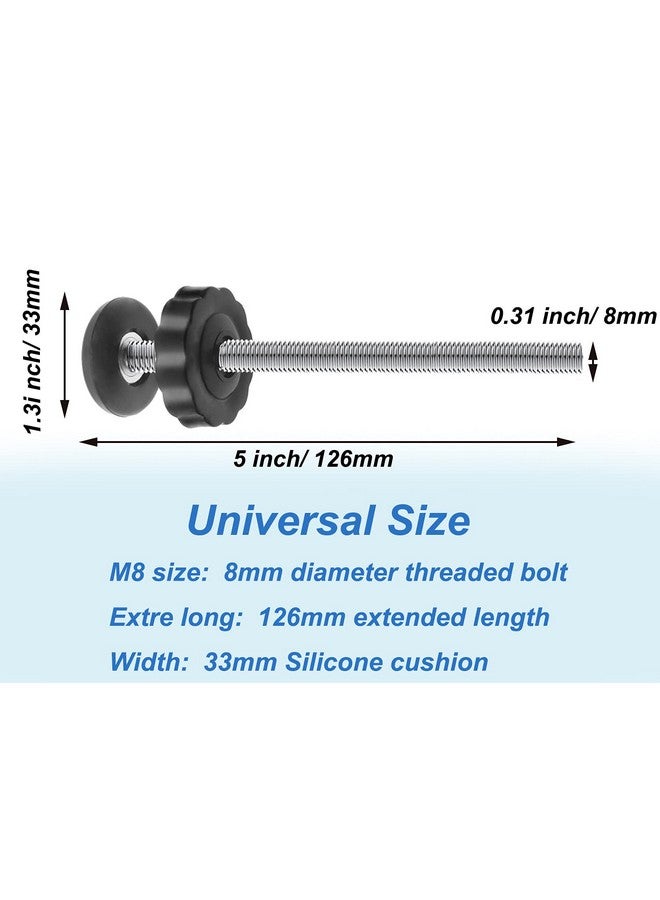 PAFOWO 4Pcs Universal Baby Gate Threaded Spindle Rod, M8 (8Mm) Replacement Bolt Part For Baby & Pet Pressure Mounted Safety Gates, Extra Long Baby Tension Gate Extender (Black)  - Image 3
