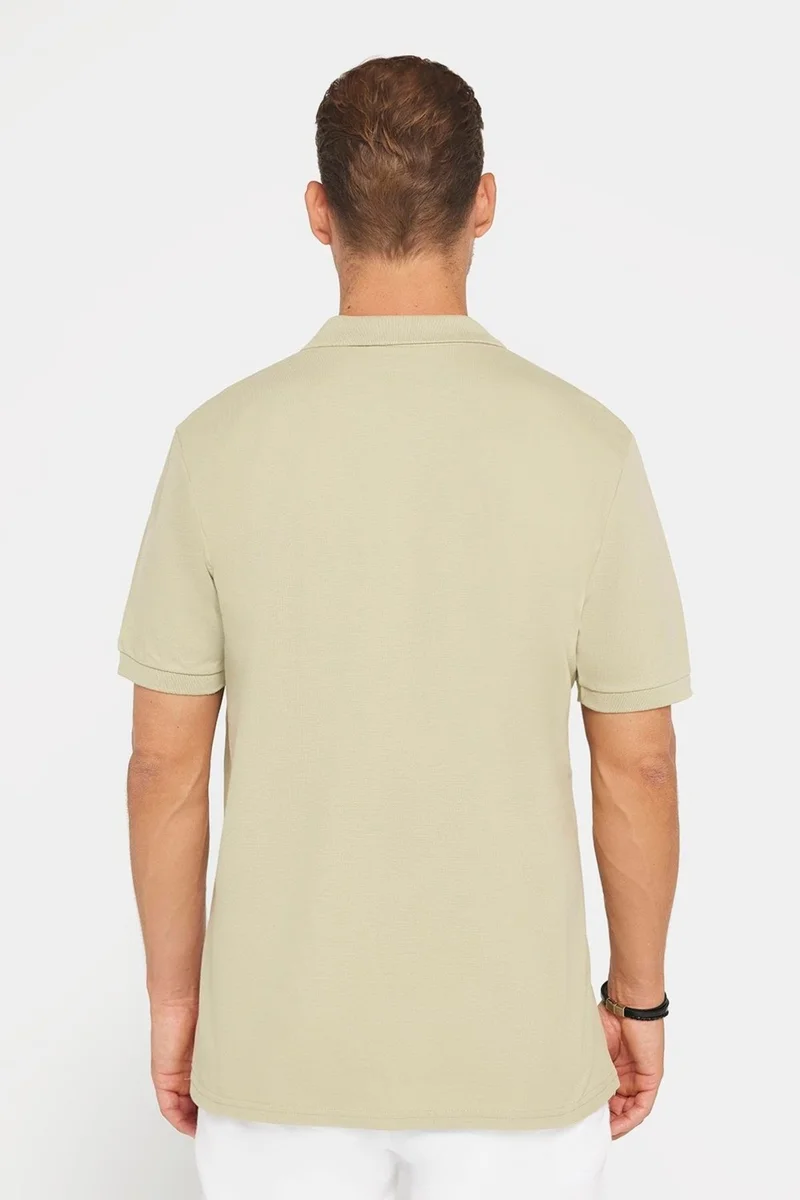 تودورس Men's Classic Fit Relaxed Cut 100% Cotton Plain Pique Green Polo Neck T-Shirt