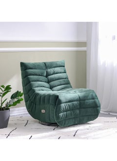DANUBE HOME V2 Britan 1 Seater Fabric Recliner Chair – Comfortable Modern Single Sofa Recliner for Living Room, Bedroom, Lounge – Stylish Relaxing Armchair Furniture - Velvet Green  - Image 1