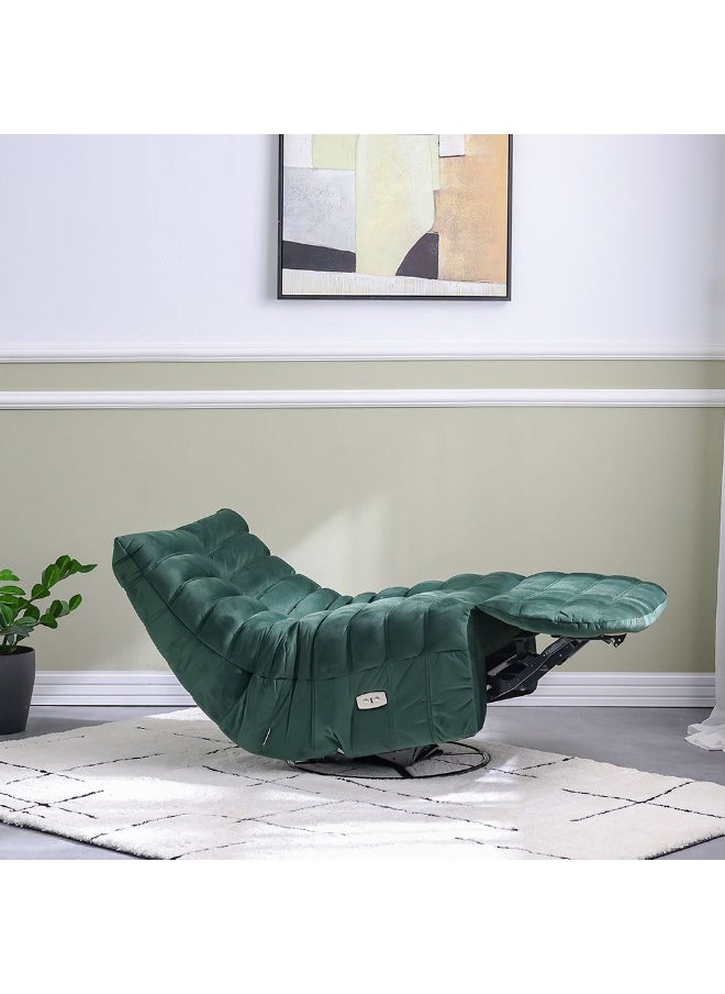 DANUBE HOME V2 Britan 1 Seater Fabric Recliner Chair – Comfortable Modern Single Sofa Recliner for Living Room, Bedroom, Lounge – Stylish Relaxing Armchair Furniture - Velvet Green  - Image 2