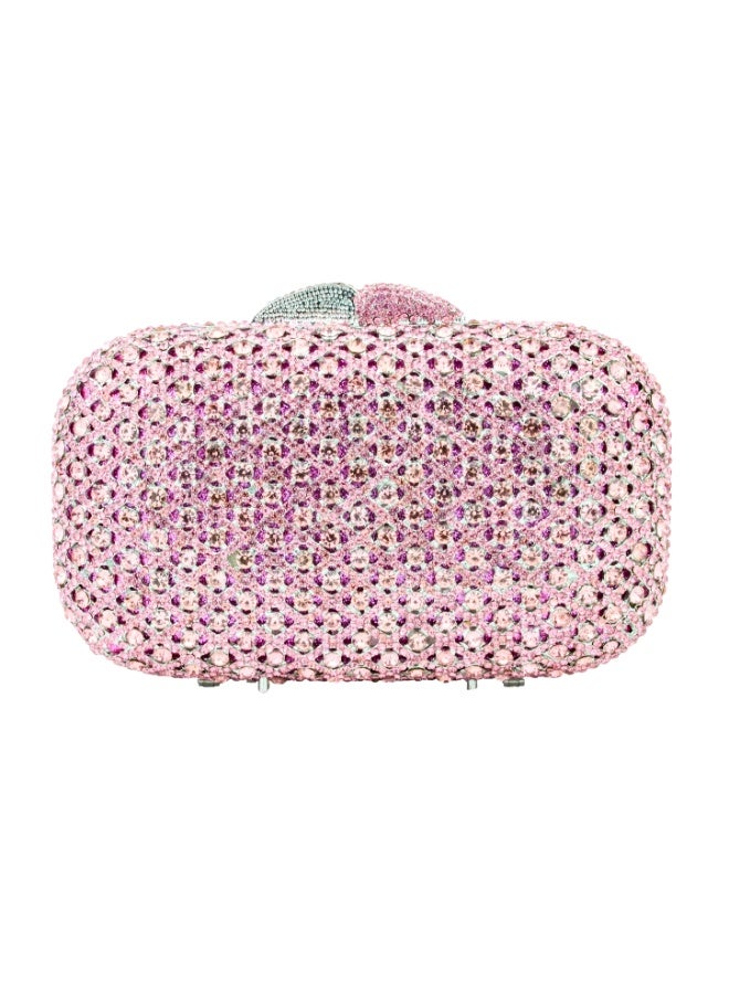 Dollar's Pink Crystal Purse for Ladies - Rhinestone Evening Bag, Sparkly Wedding Party Purse, Luxury Occasion Handbag for Women - Image 1