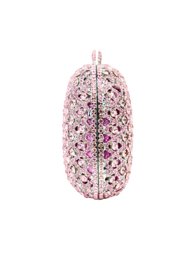 Dollar's Pink Crystal Purse for Ladies - Rhinestone Evening Bag, Sparkly Wedding Party Purse, Luxury Occasion Handbag for Women - Image 3