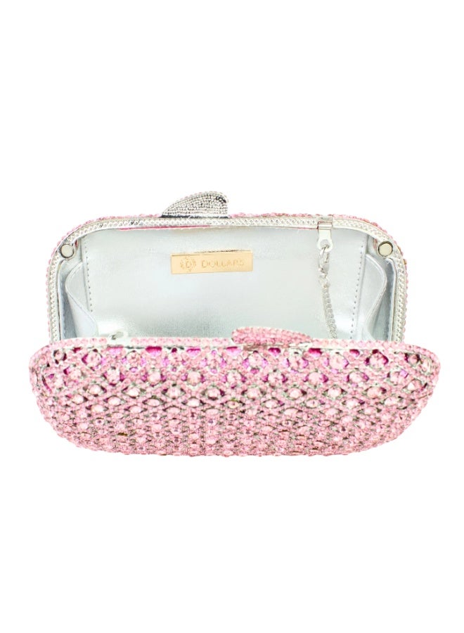 Dollar's Pink Crystal Purse for Ladies - Rhinestone Evening Bag, Sparkly Wedding Party Purse, Luxury Occasion Handbag for Women - Image 4